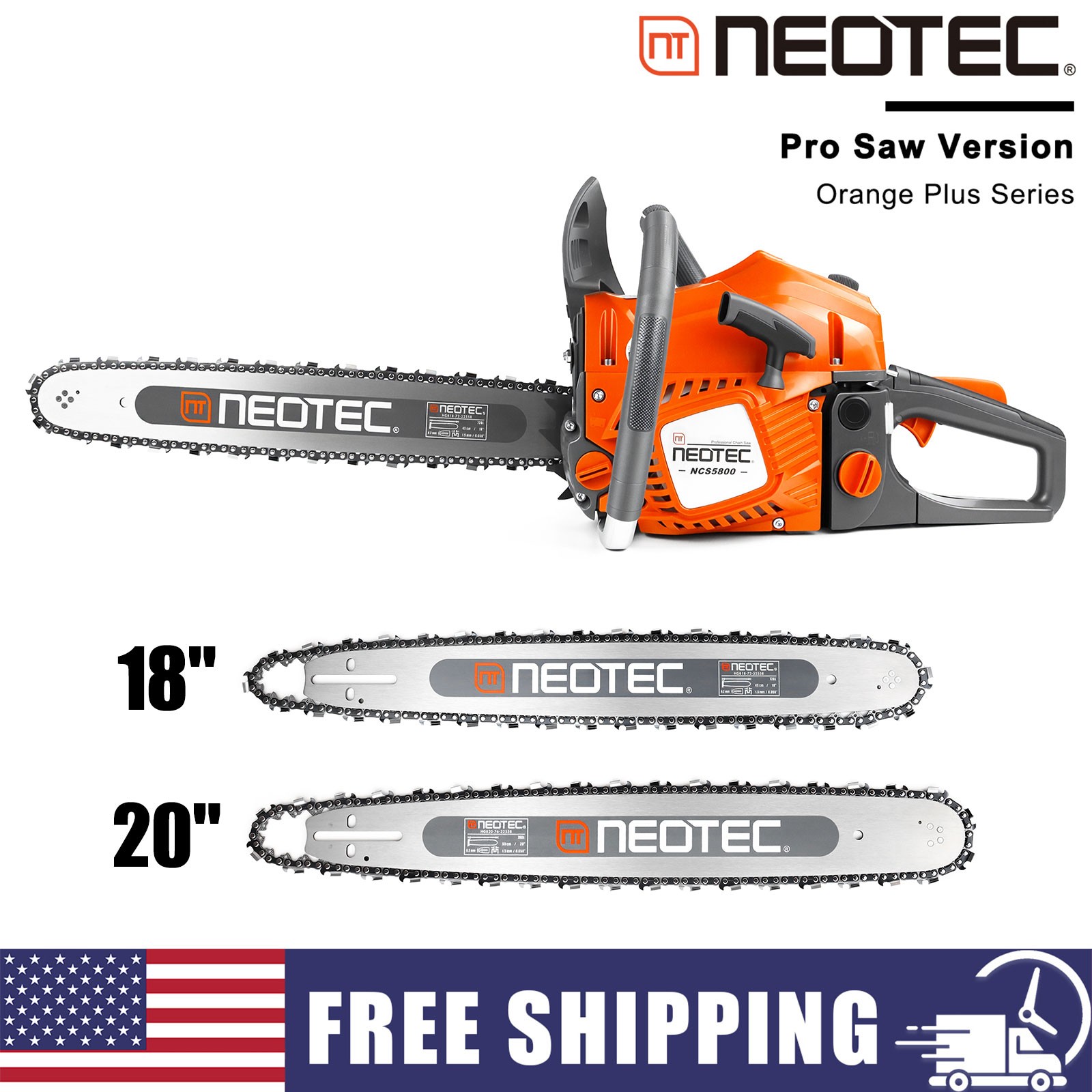 58CC Gasoline Chainsaw with 18\