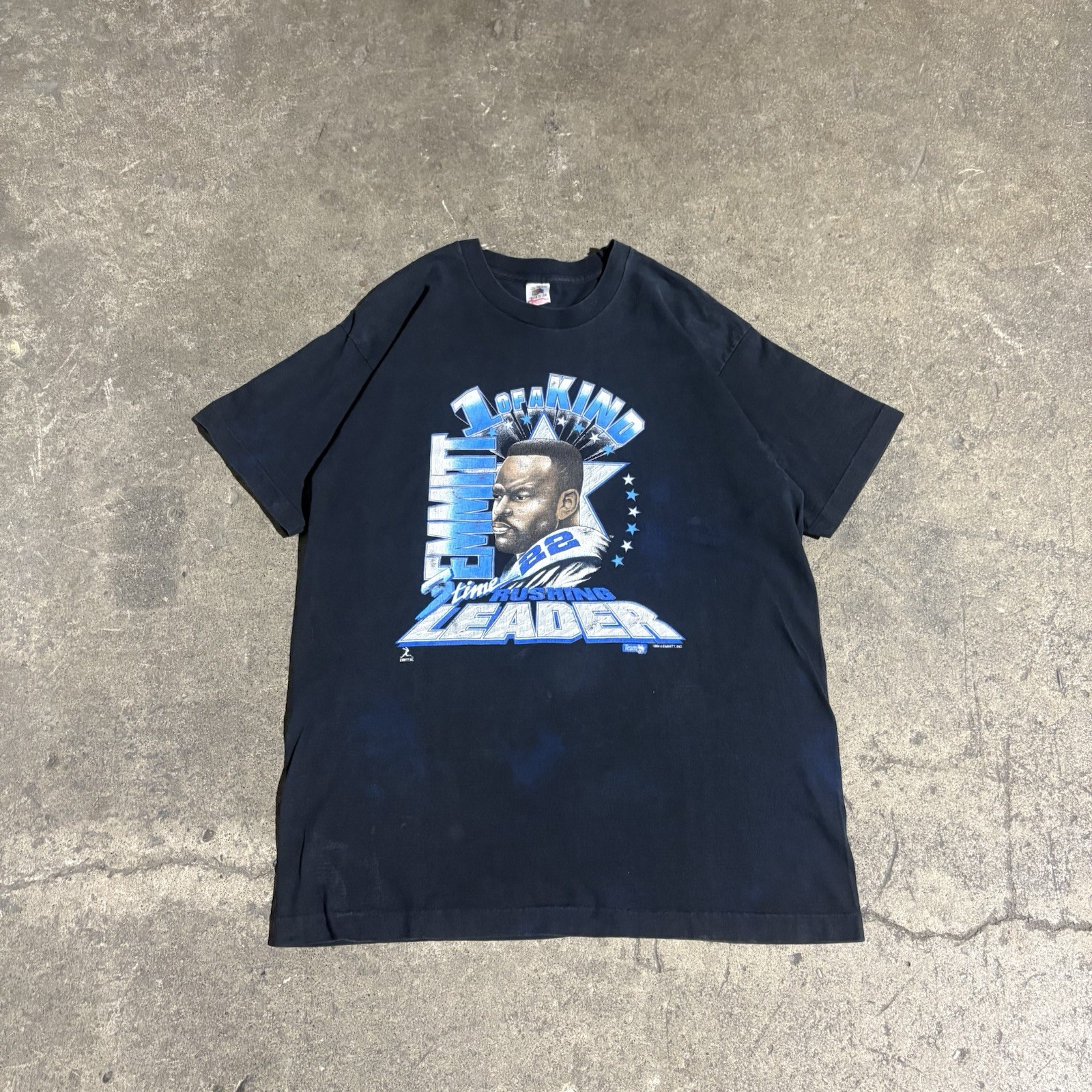 Vintage Emmitt Smith Dallas Cowboys 1 Of A Kind T-Shirt Size XL 1994 90s NFL