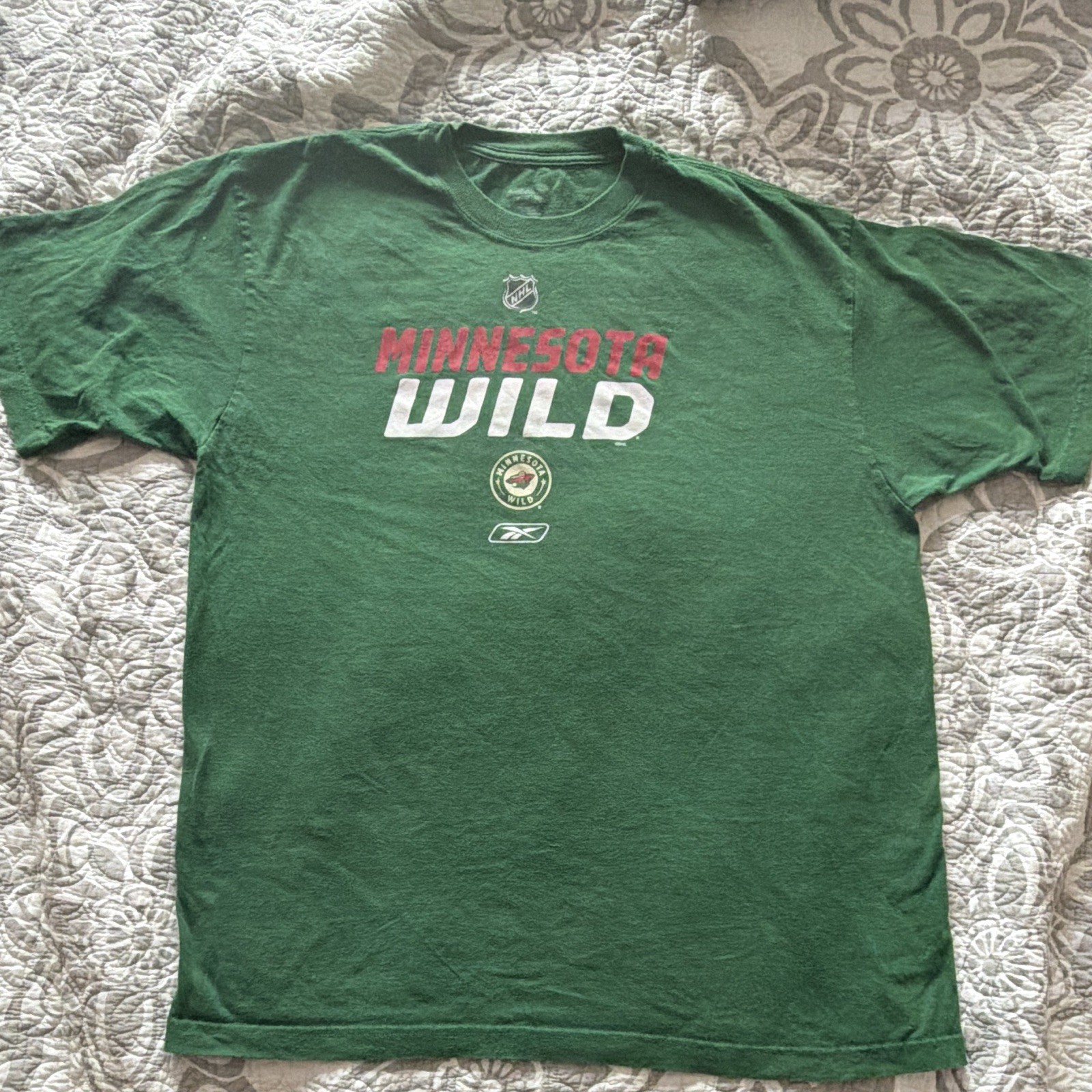 Minnesota Wild T-Shirt Reebok Vintage NHL Green Hockey Size XL Minnesota Wild T-Shirt Reebok Vintage NHL Green Hockey Size XL