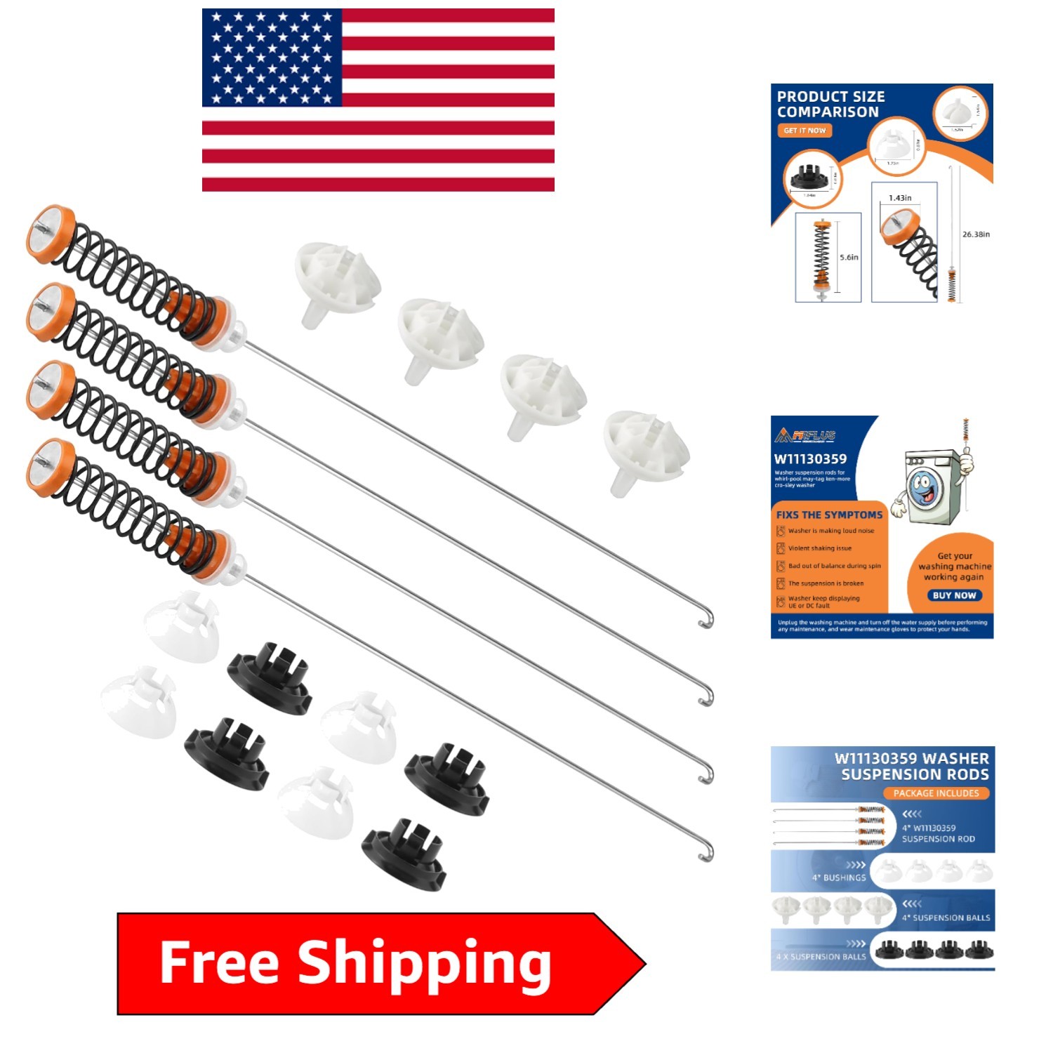 Upgrade Your Washer with MVWB765FW3 Suspension Rod Kit for Optimal Performance