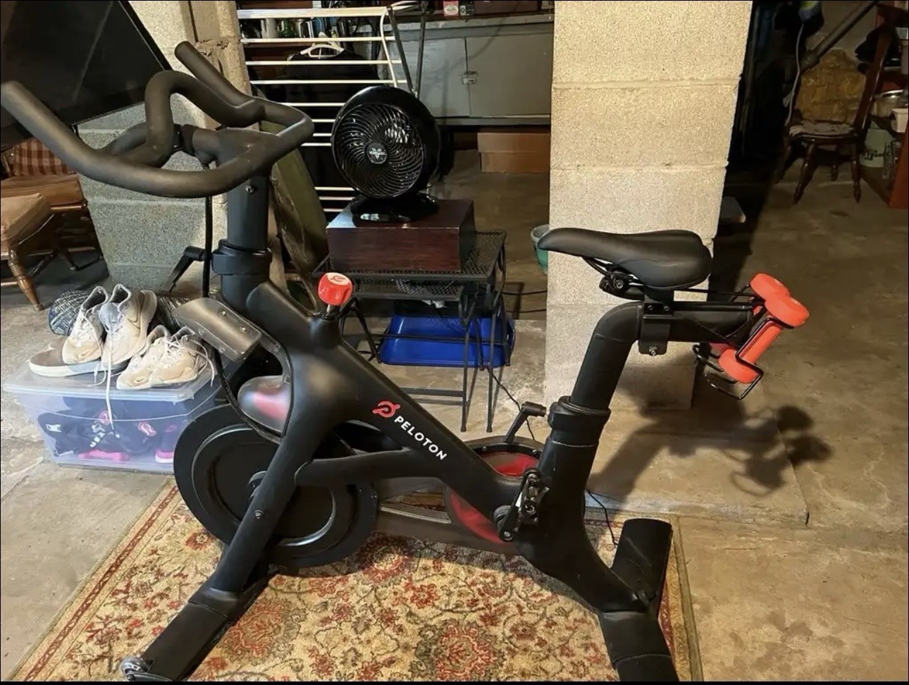 Gently/Rarely Used Peloton Bike (+ W7.5 Clip In Shoes, Mat, Handweights 2) Gently/Rarely Used Peloton Bike (+ W7.5 Clip In Shoes, Mat, Handweights 2)