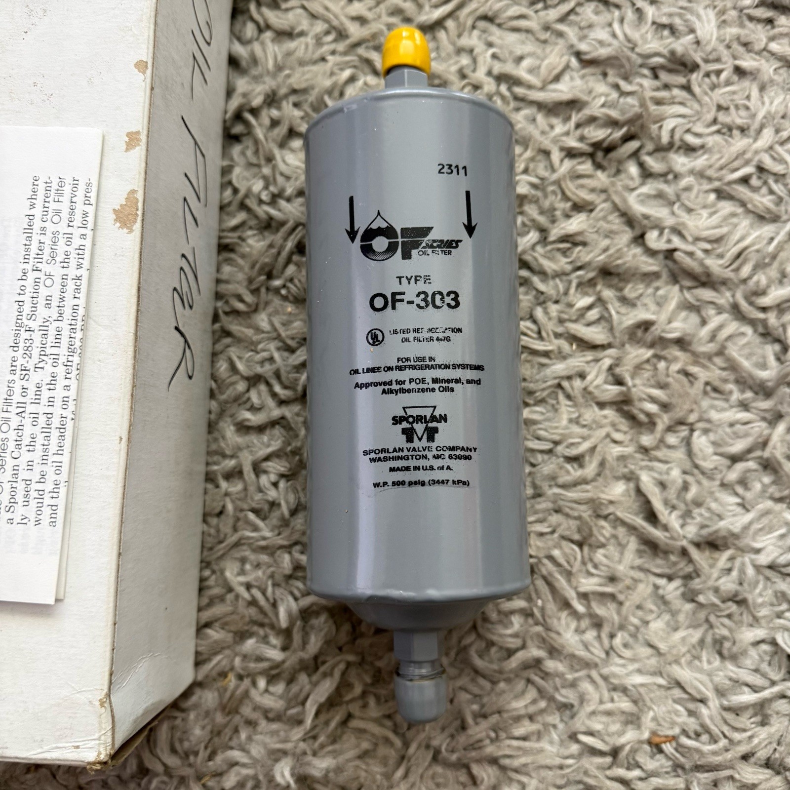 NSOP SPORLAN OF Series oil Filter OF-303-T 3/8 SAE FLARE NSOP SPORLAN OF Series oil Filter OF-303-T 3/8 SAE FLARE