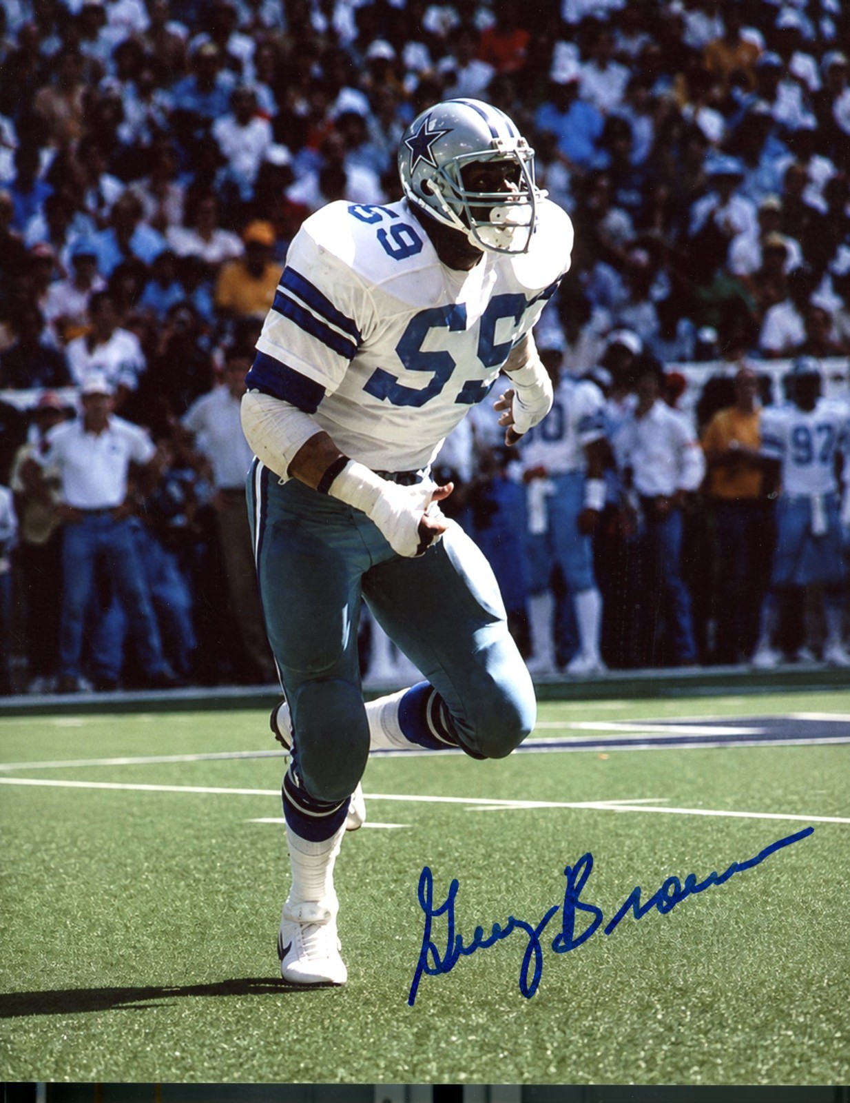 Guy Brown    Autographed 8x10 Dallas Cowboys     #1