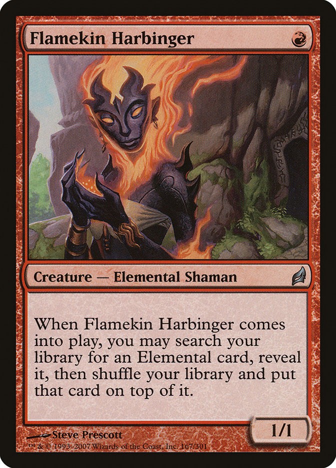 MTG Magic the Gathering Flamekin Harbinger (167/312) Lorwyn LP MTG Magic the Gathering Flamekin Harbinger (167/312) Lorwyn LP