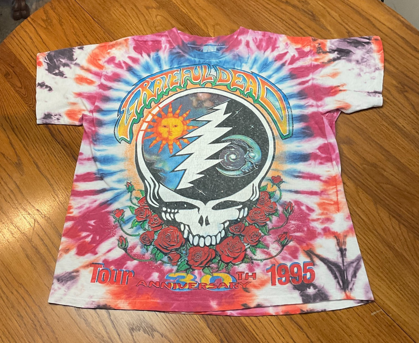 Vintage Grateful Dead 1995 Summer Tour Tie Dye Vintage Shirt Mens Size XL
