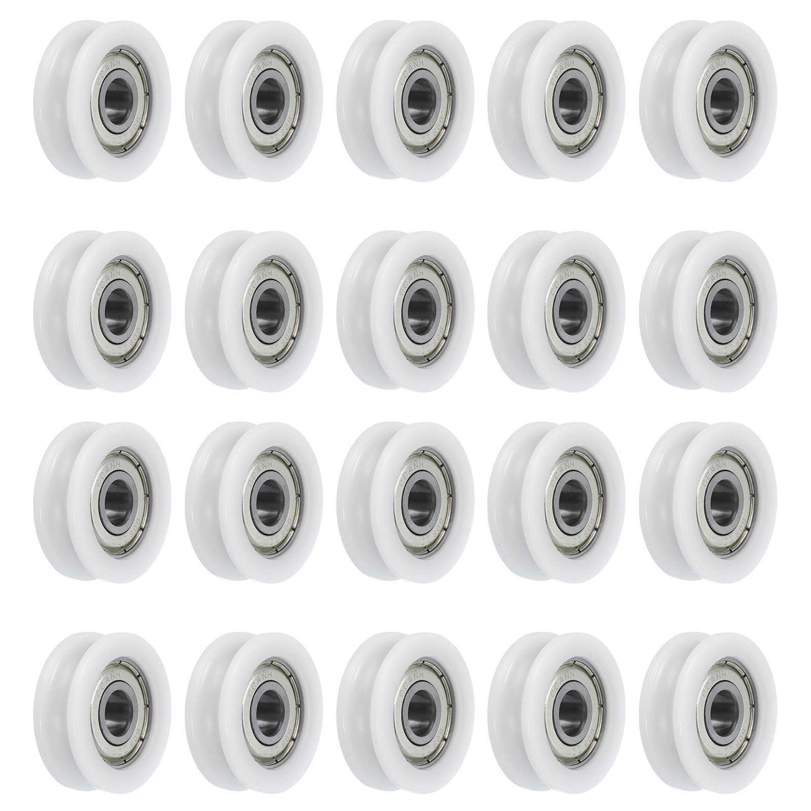 20pcs U608ZZ Nylon Pulley U-Groove Ball Bearing 8x30x10mm U Groove Roller Wheel 20pcs U608ZZ Nylon Pulley U-Groove Ball Bearing 8x30x10mm U Groove Roller Wheel