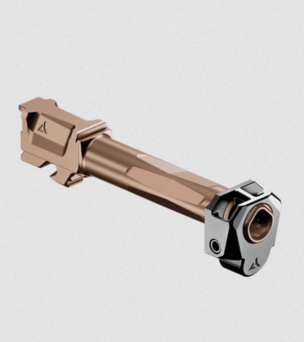 Radian RAMJET Barrel w/ AFTERBURNER Compensator Fits Glock 19 Gen3 Bronze  R0835