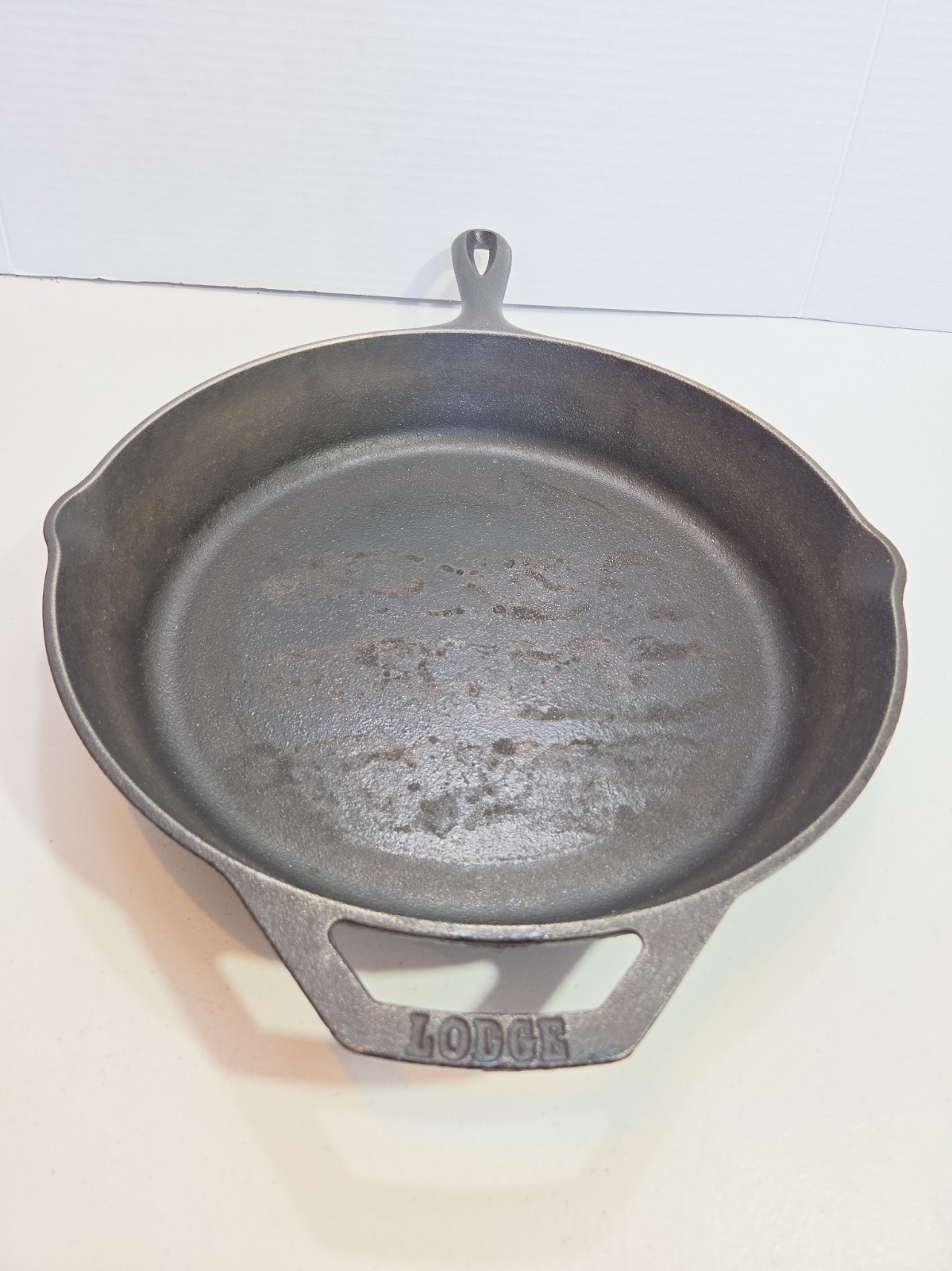 Vintage Lodge Cast Iron Skillet 10sk With Handle Frying Pre Seasoned 12\ Vintage Lodge Cast Iron Skillet 10sk With Handle Frying Pre Seasoned 12\