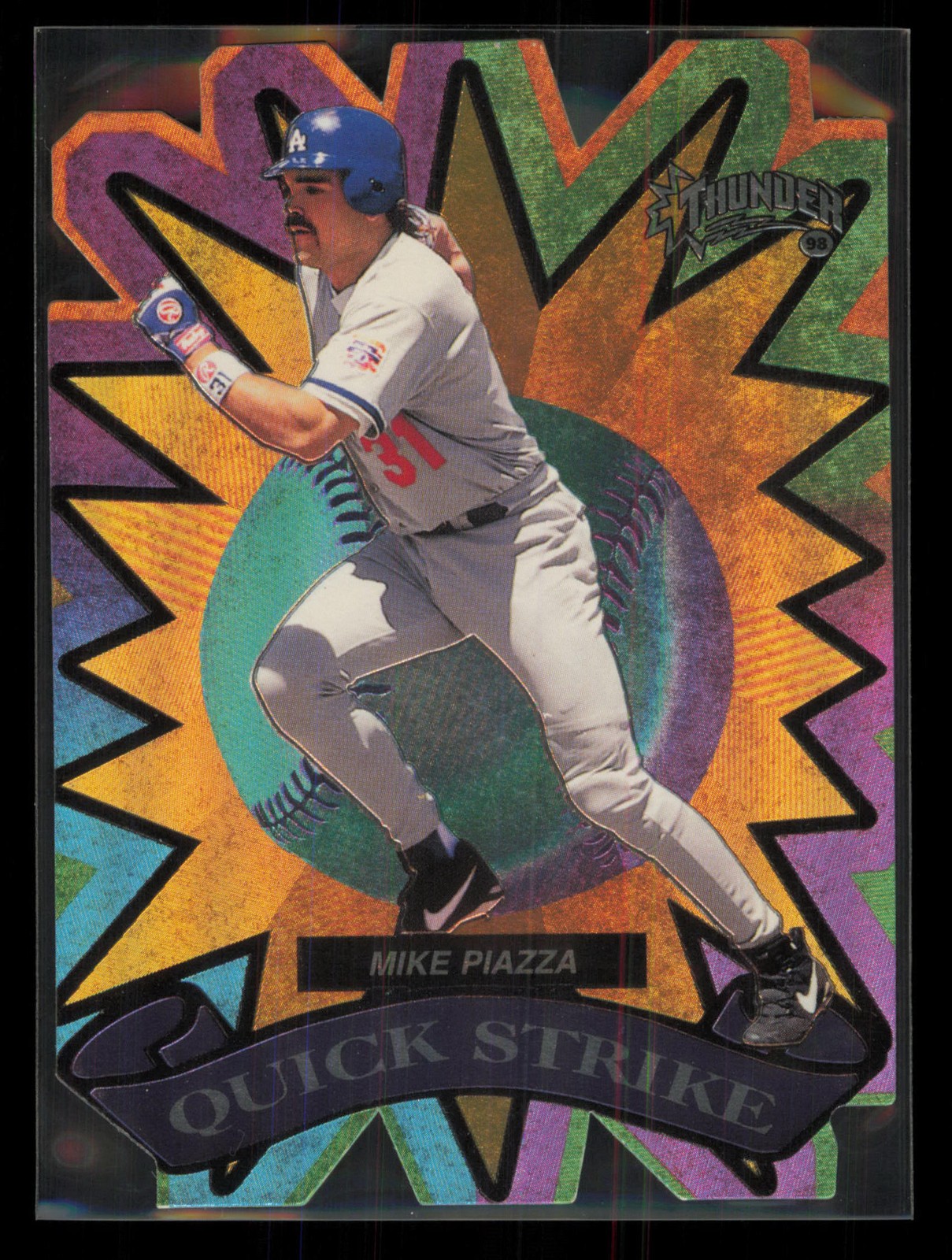 1998 Circa Thunder #9 QS Mike Piazza Quick Strike
