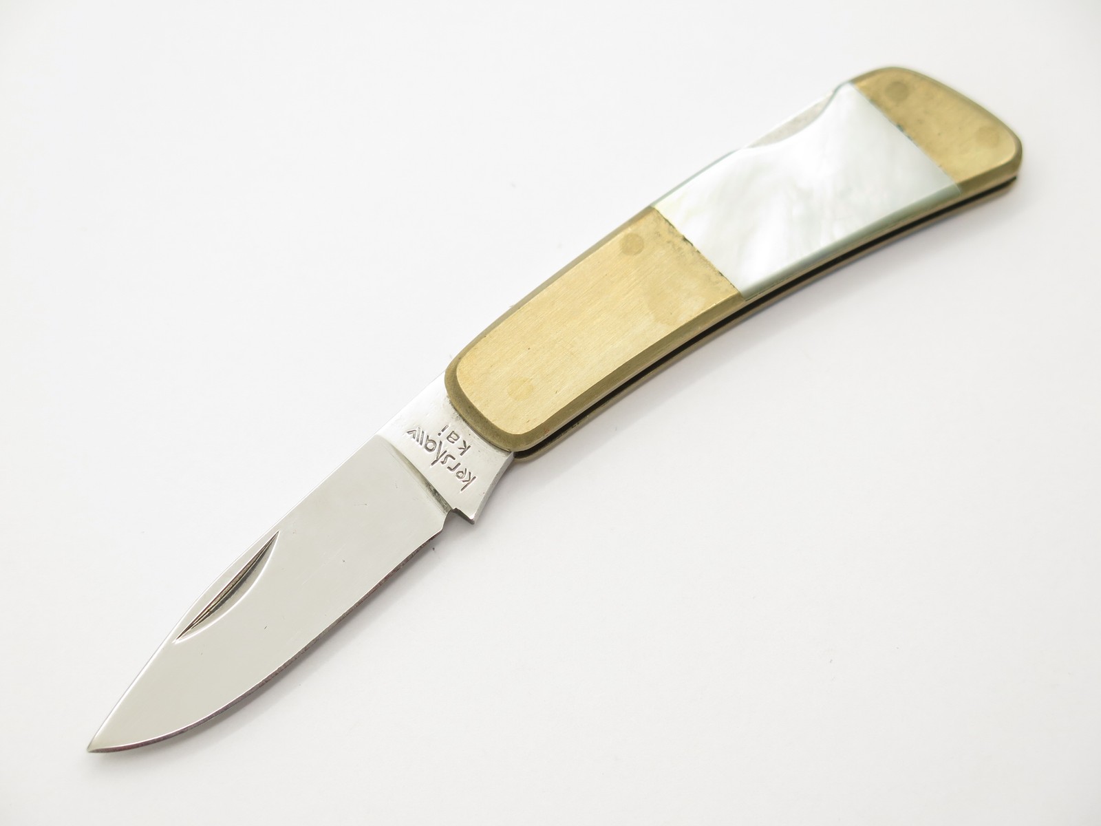 Vtg Kershaw Kai 5300 Seki Japan Gentleman NS Pearl Folding Lockback Pocket Knife Vtg Kershaw Kai 5300 Seki Japan Gentleman NS Pearl Folding Lockback Pocket Knife