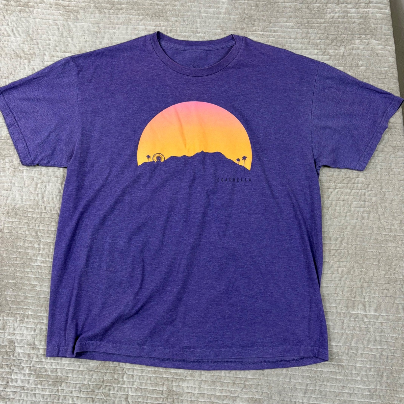 Coachella 2013 Music Festival Lineup T-Shirt XL Purple Heather Graphic Tee