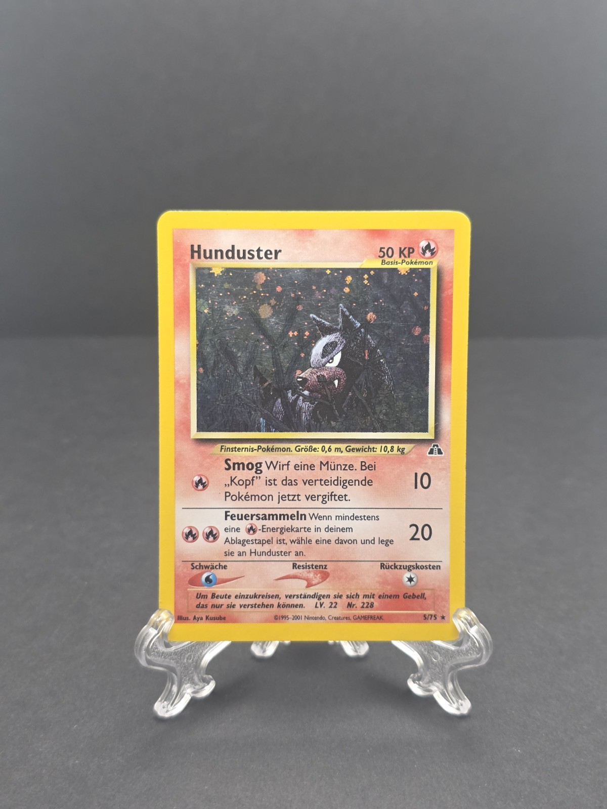 Hunduster Houndour 5/75 Neo Discovery German Pokemon Card TCG Holo Rare