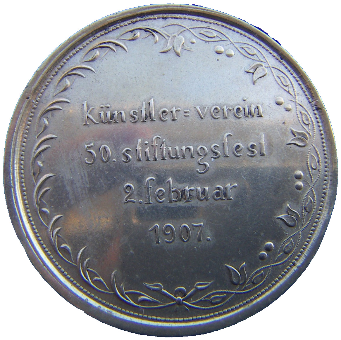 1907 GERMANY GERMAN KUNSTLER ARTISTS ASSOCIATION 50th ANNIVERSARY MEDAL RARE 1907 GERMANY GERMAN KUNSTLER ARTISTS ASSOCIATION 50th ANNIVERSARY MEDAL RARE