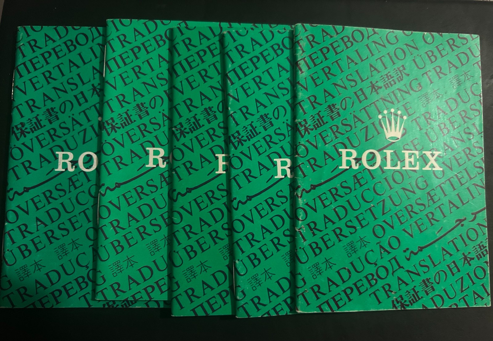Rolex Translation Booklet various years