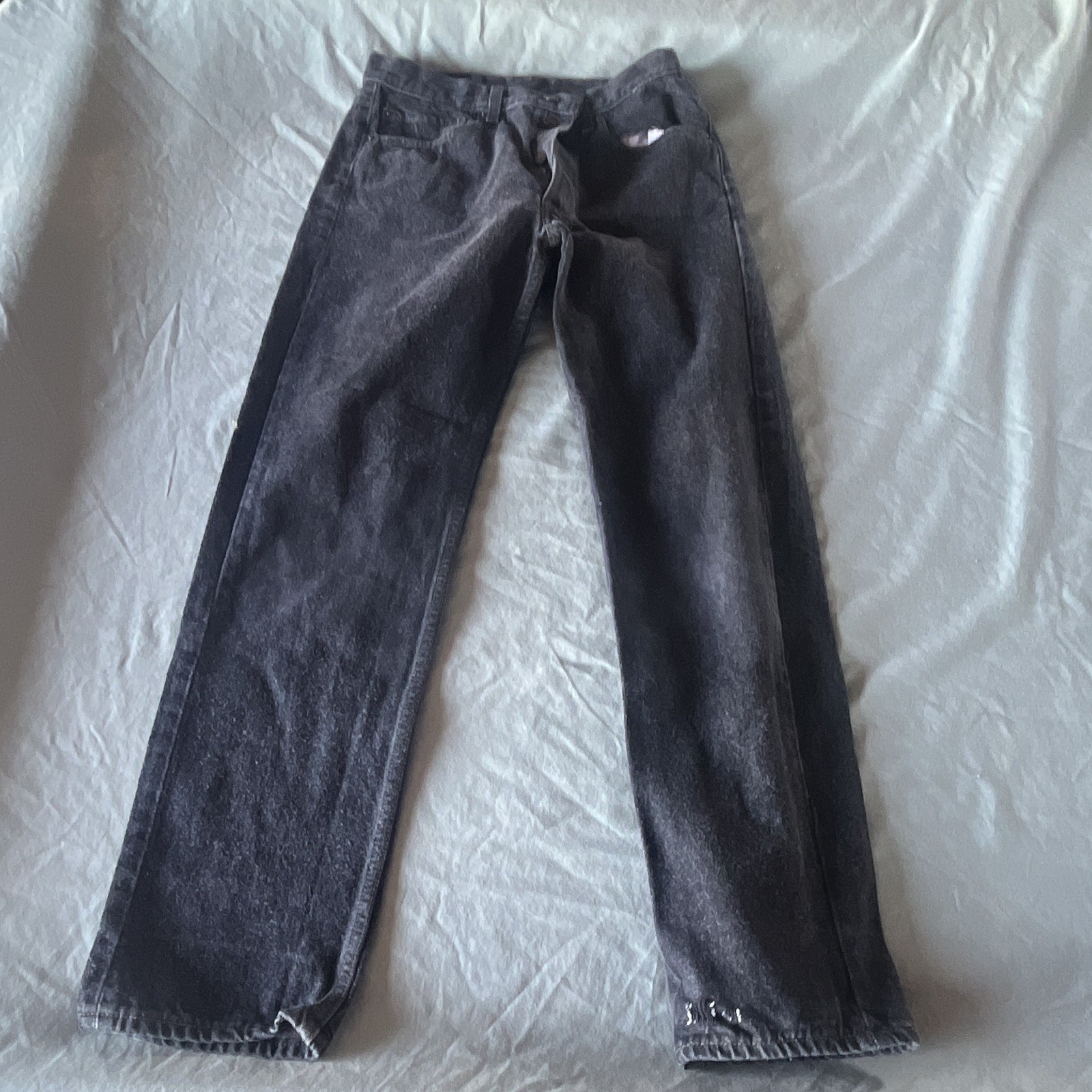 Vintage Levi’s 501 Black Dark Wash Denim Jeans Made in USA Button Fly