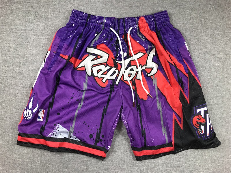 New Toronto Raptors Swing Men Purple Basketball Shorts