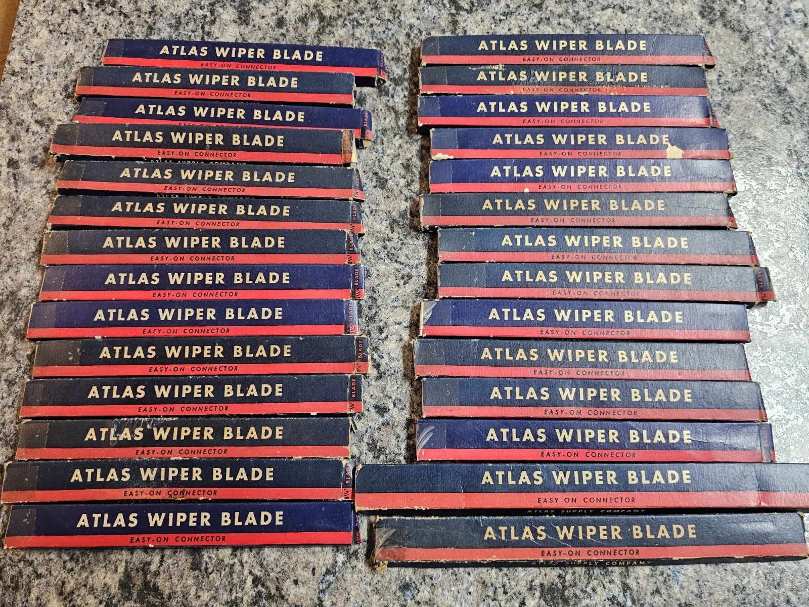 Vtg Atlas NOS Wiper Blade Lot Of 28 Blades 1920s 1930s FORD CHEVY DODGE Vintage 