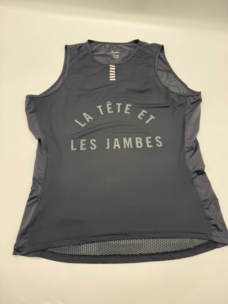 Rapha Men\'s Pro Team Sleeveless Race Base Layer La Tête Et Les Jambes XXL Black