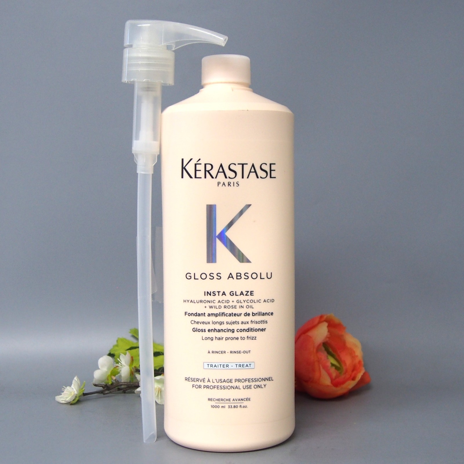 With Pump Kerastase Gloss Absolu Fondant Insta Glaze Conditioner 34oz / 1000ml