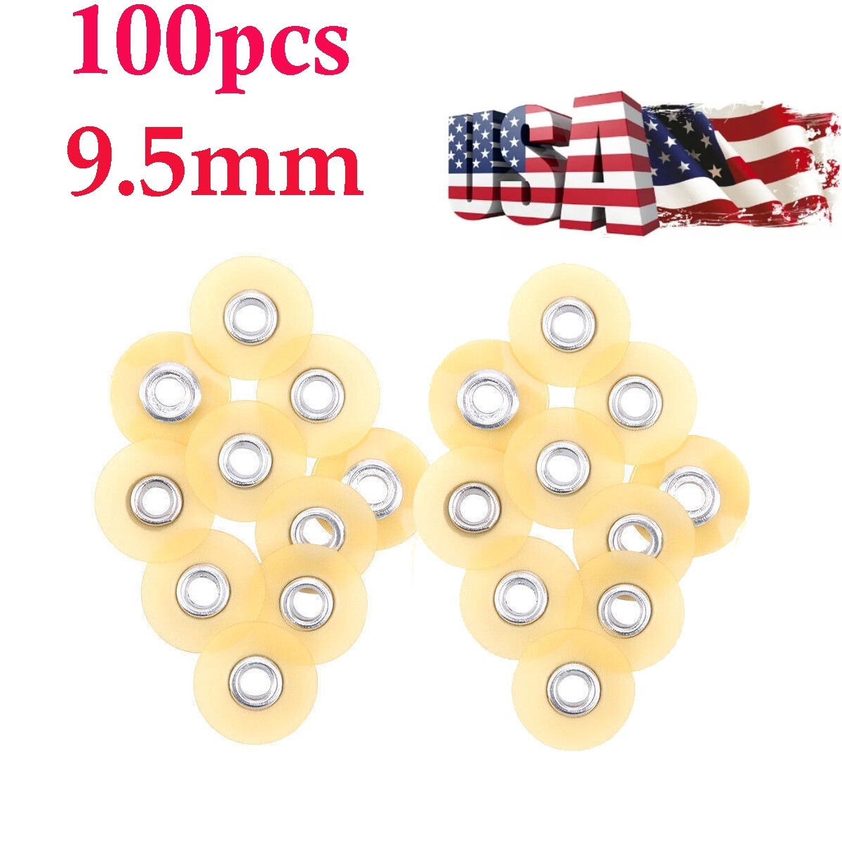 100pcs Dental SOFLEX Discs Composite Finishing Polishing Discs 9.5/12.7mm