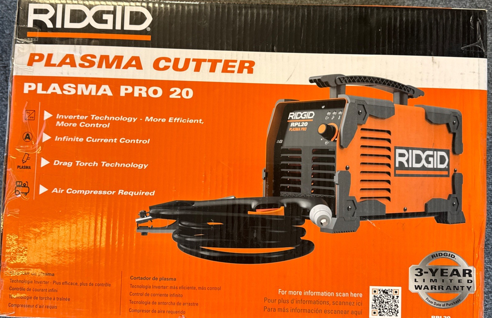 RIDGID Plasma Cutter, Plasma Pro 20 #RPL20 ( ***FREE SHIPPING***🔥 RIDGID Plasma Cutter, Plasma Pro 20 #RPL20 ( ***FREE SHIPPING***🔥