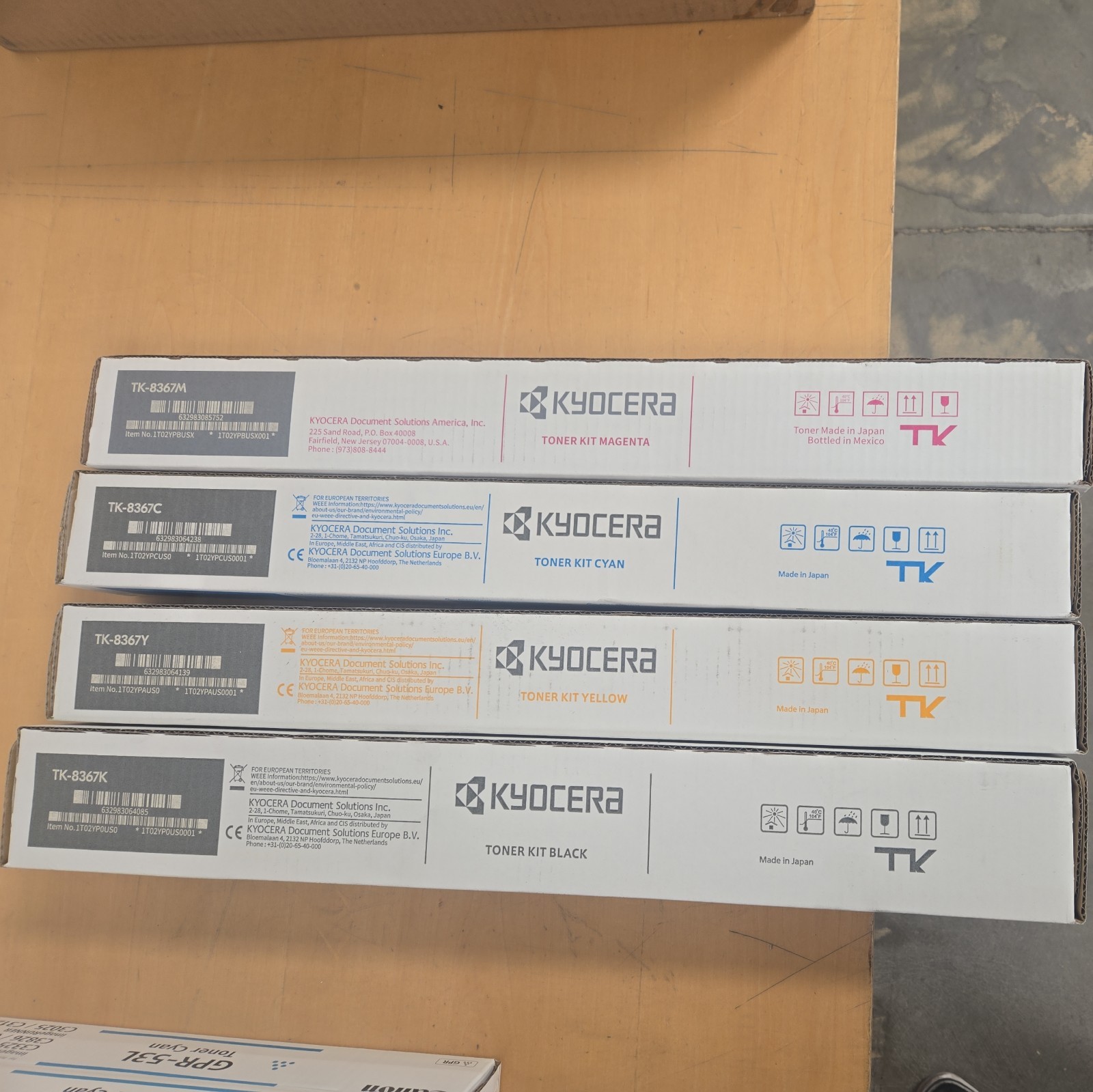 Kyocera TK-8367 Full CMYK OEM Toner Set