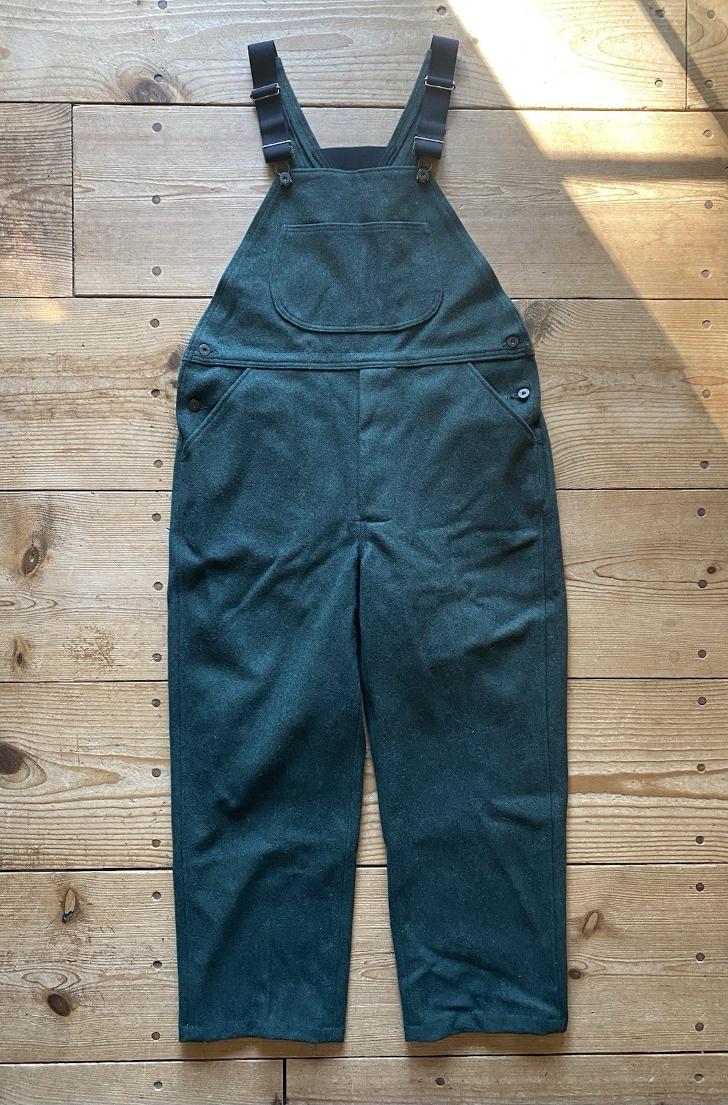 Bemidji Woolen Mills Spruce Green Wool Coveralls Size Medium Made In USA