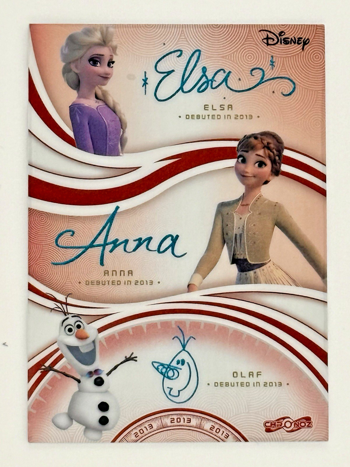 2026 CardFun Disney ChronoZ- Elsa, Anna, & Olaf- Frozen- Triple Script Auto- 5/5