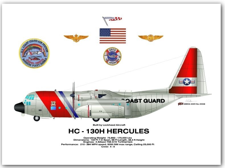HC-130H Hercules, USCG multimission aircraft, Barbers Pt., HI HC-130H Hercules, USCG multimission aircraft, Barbers Pt., HI