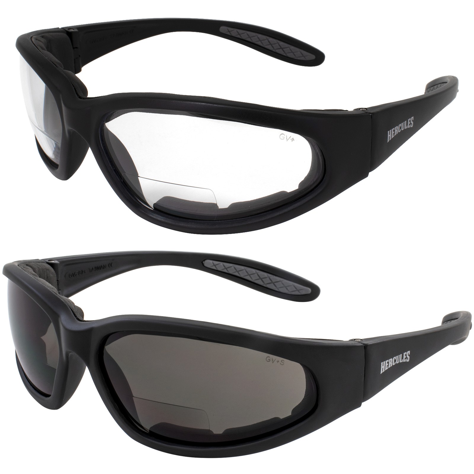 2 Global Vision 2.0 Bifocal  Hercules Anti-fog Safety Glasses 1 Clear 1 Smoke