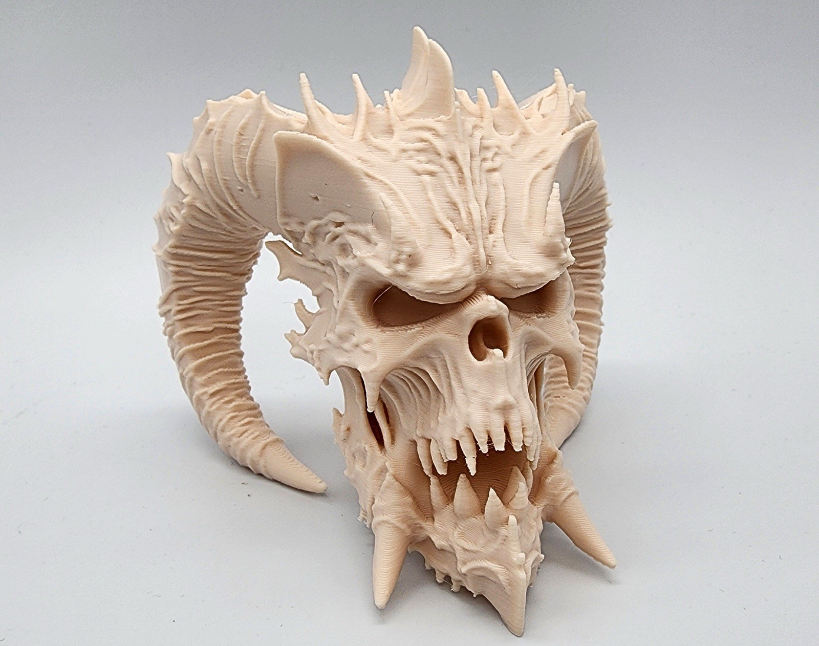 Horn Demon Skull 3d Printed