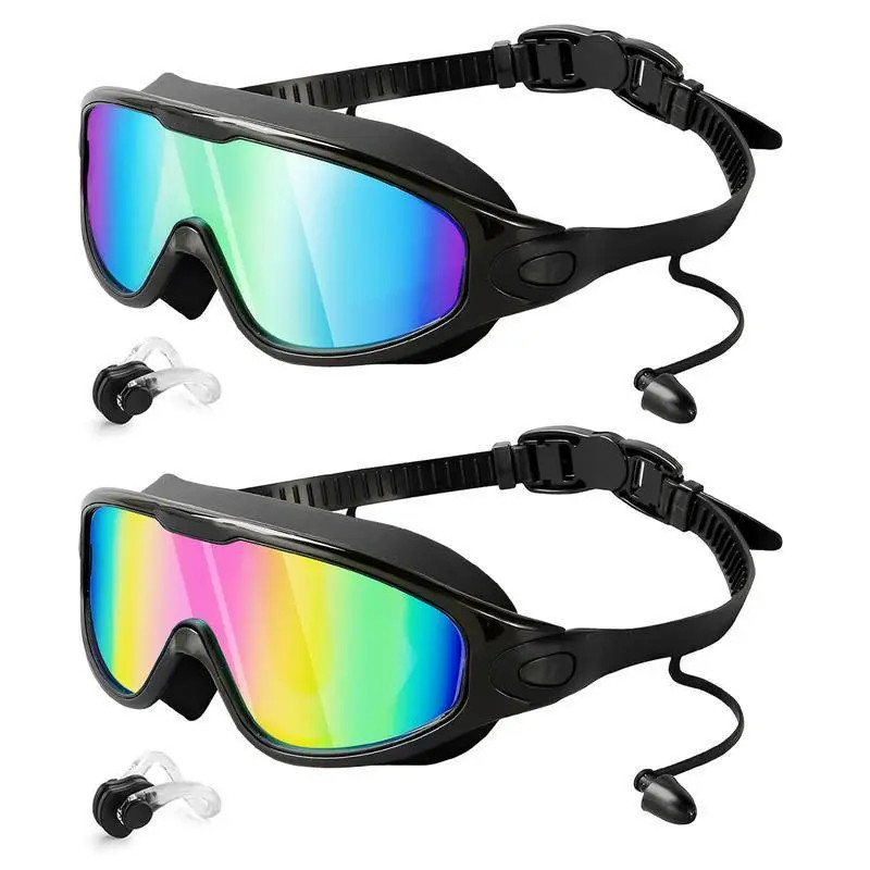 GMOX Adults UV Swimming Goggles 2Pcs Adult Swimming Accessories with Anti-Fog