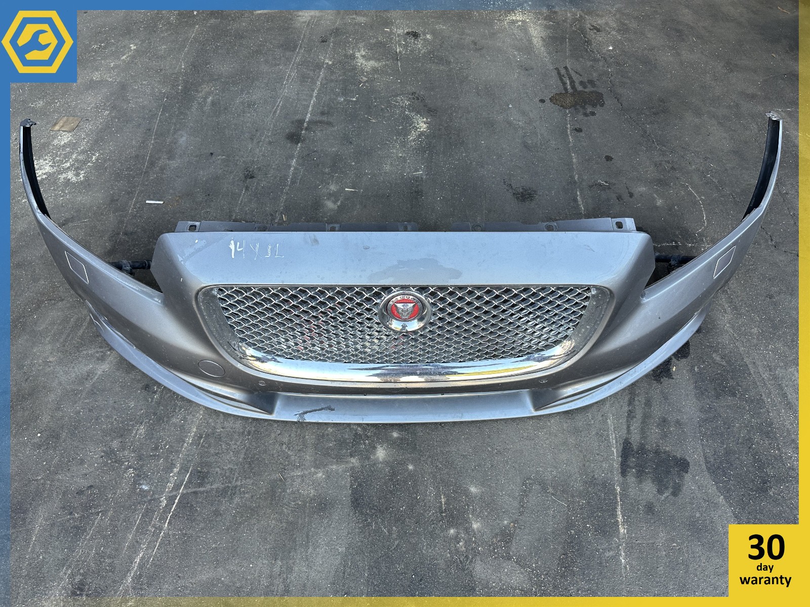 10-15 JAGUAR XJ XJL FRONT BUMPER COVER ASSEMBLY GREY OEM