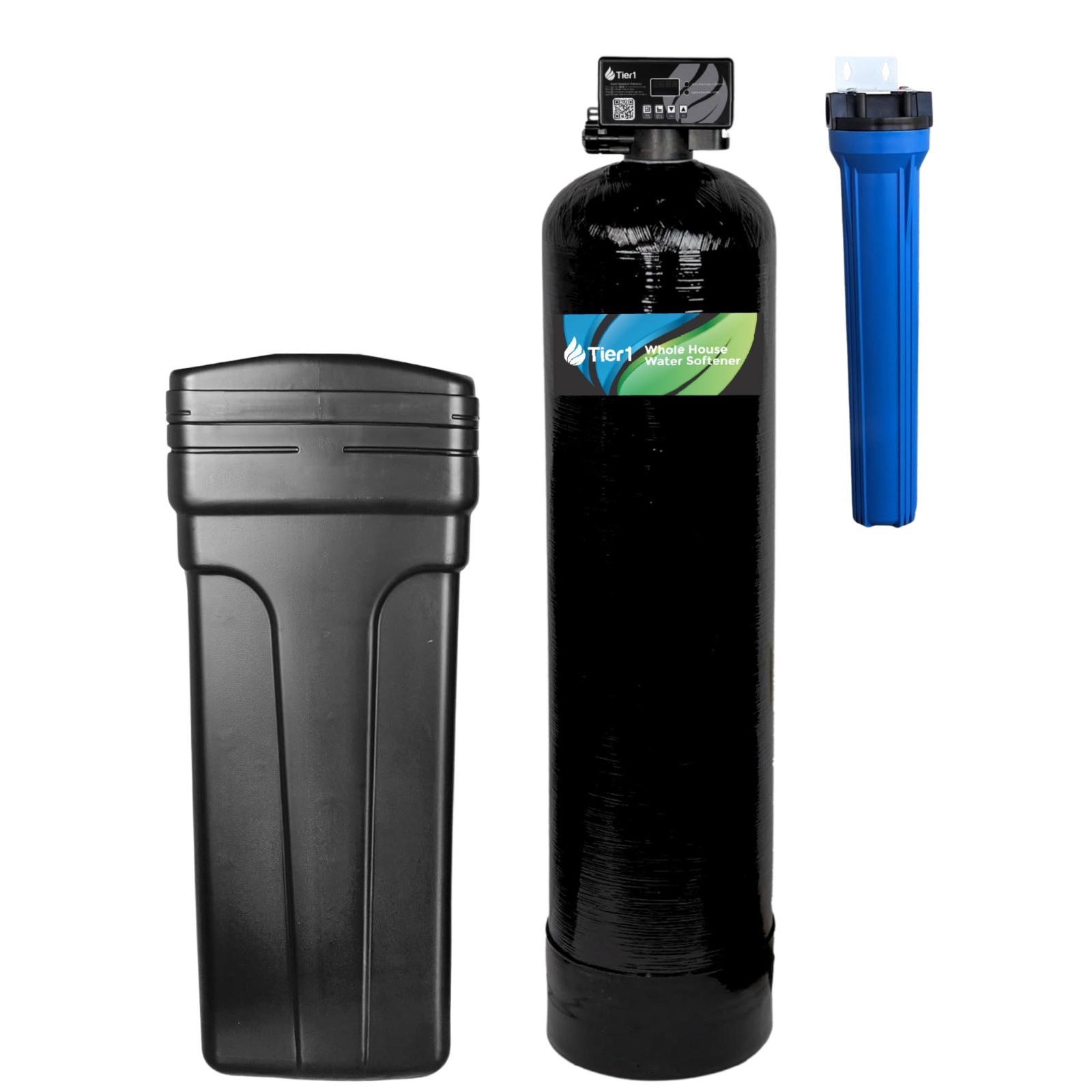 Tier1 Whole House Water Softener System 64000 Grain Capacity Filtration System