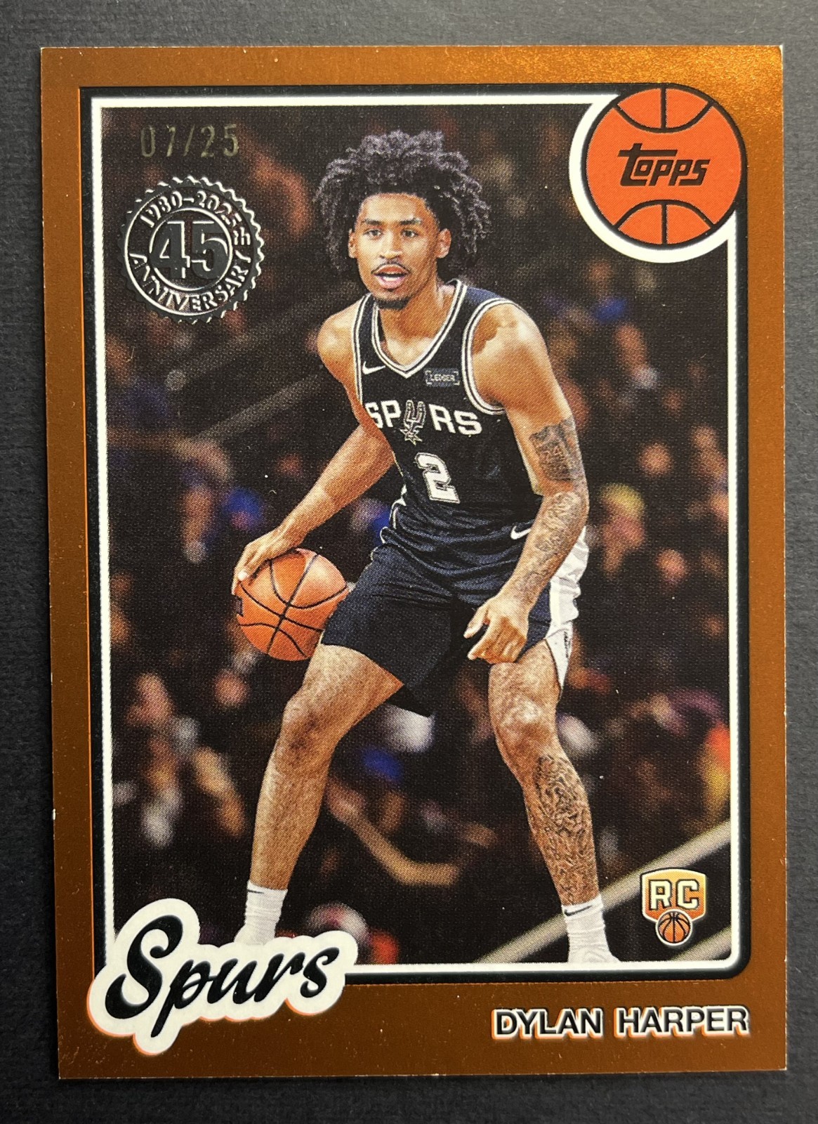2025-26 Topps 1980-81 Topps Silver Pack Orange Dylan Harper #80-BK Rookie RC /25