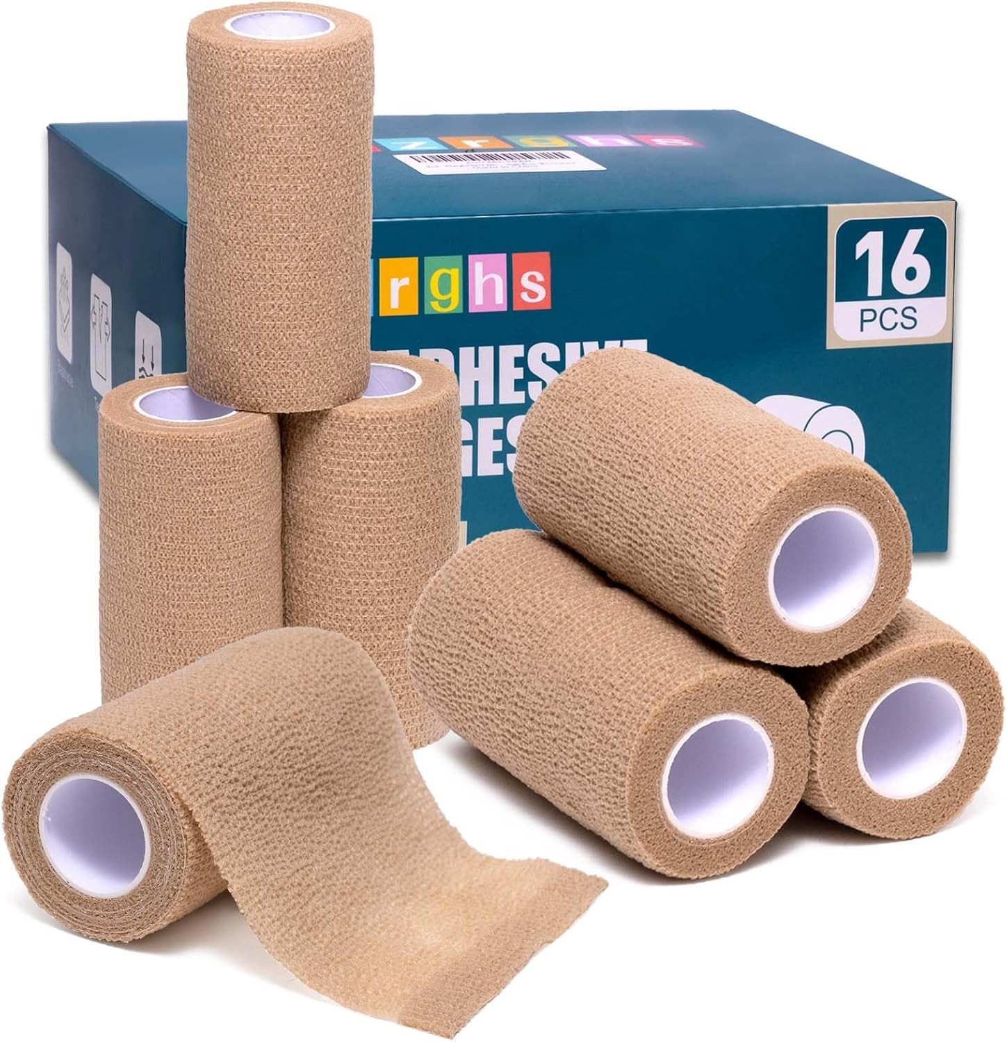 Aposito alginato calcio plata 4x4 pulgadas paquete 10 para cuidado de heridas