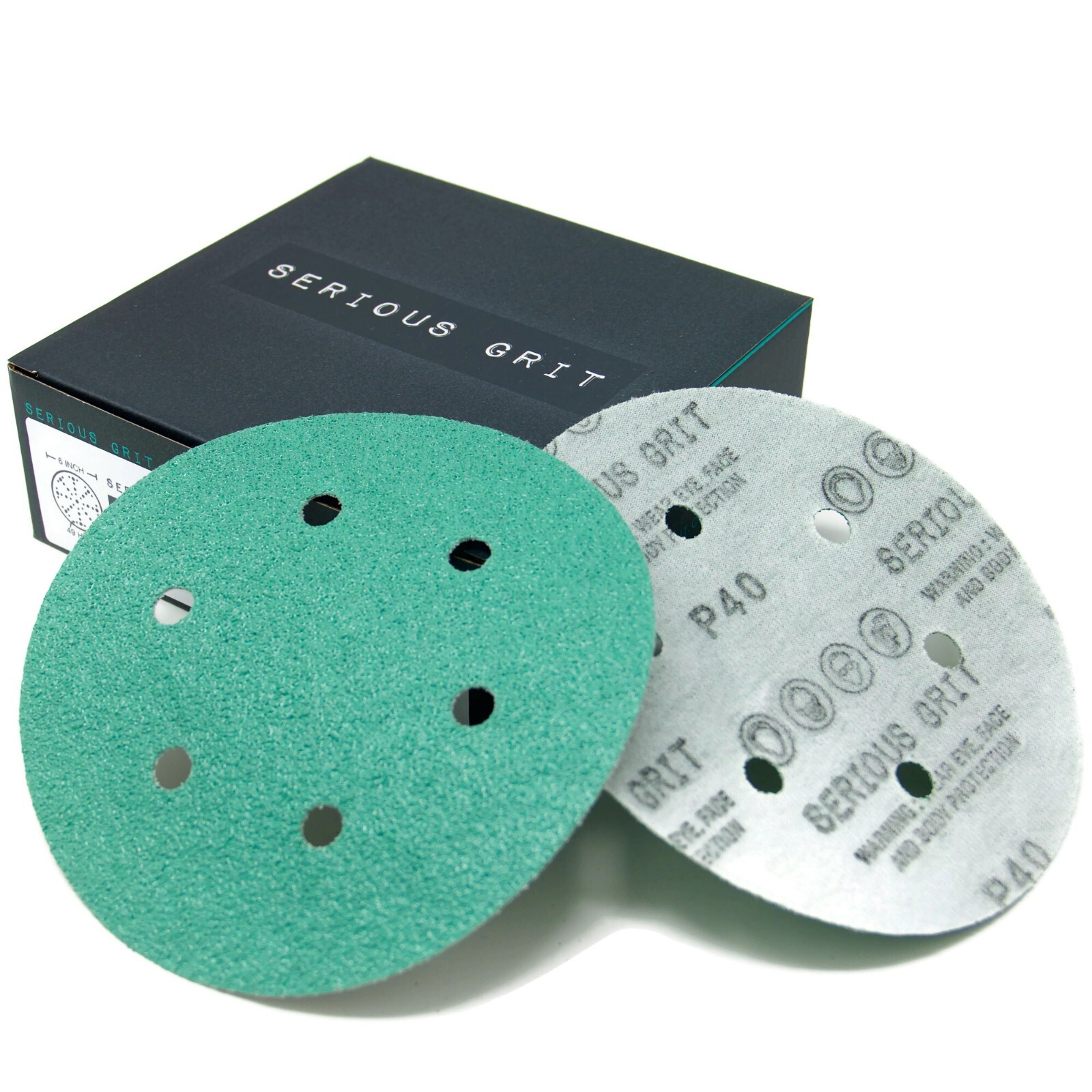 6 Inch Sanding Discs 6 Hole 40-800 Grit Hook & Loop Sandpaper for Orbital Sander