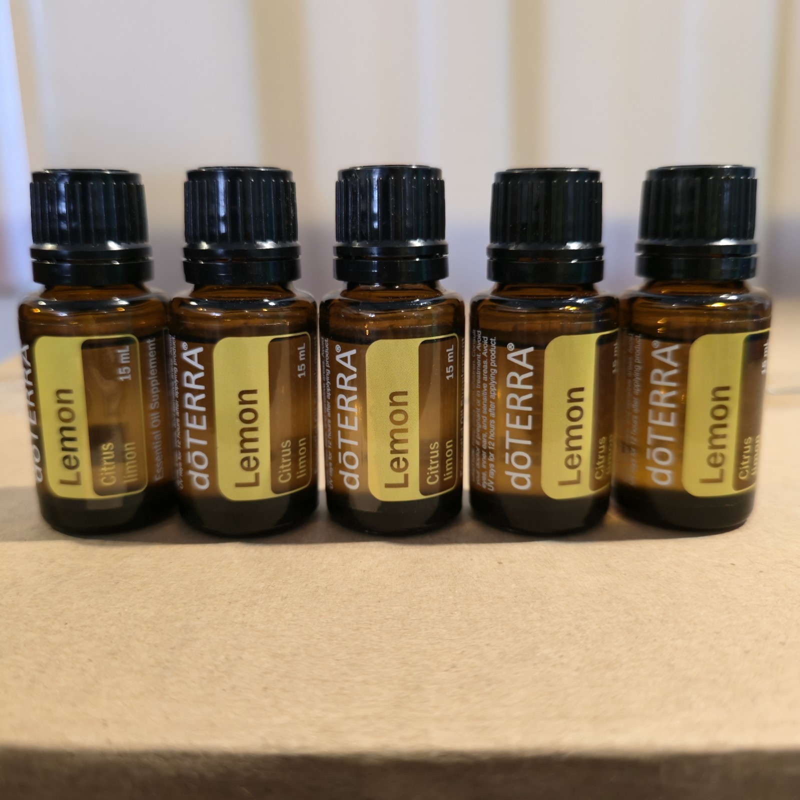 doTERRA Lemon Essential Oil 15mL 5 Pack Authentic Sealed Exp May 2029 doTERRA Lemon Essential Oil 15mL 5 Pack Authentic Sealed Exp May 2029