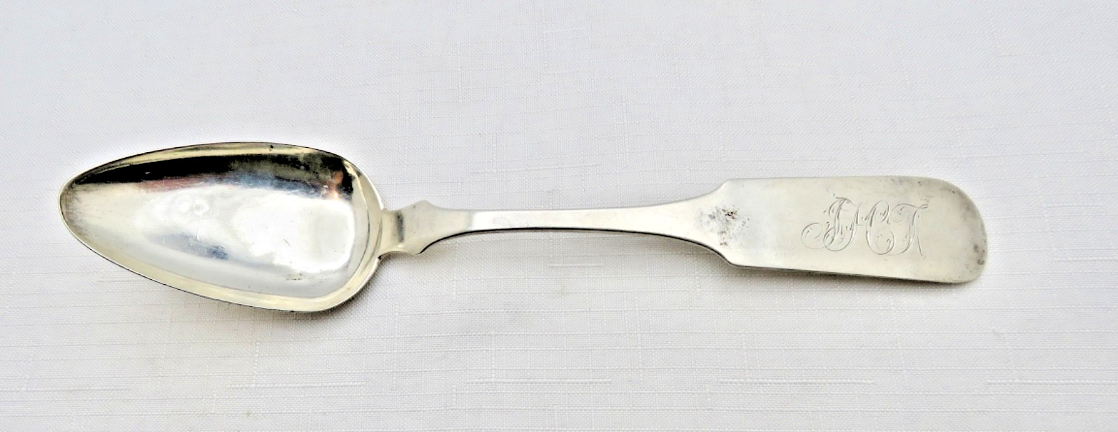 Rare Antique  Early 19th  Cenury J.F. Reeves   10.15 Silver  Large Serving Spoon