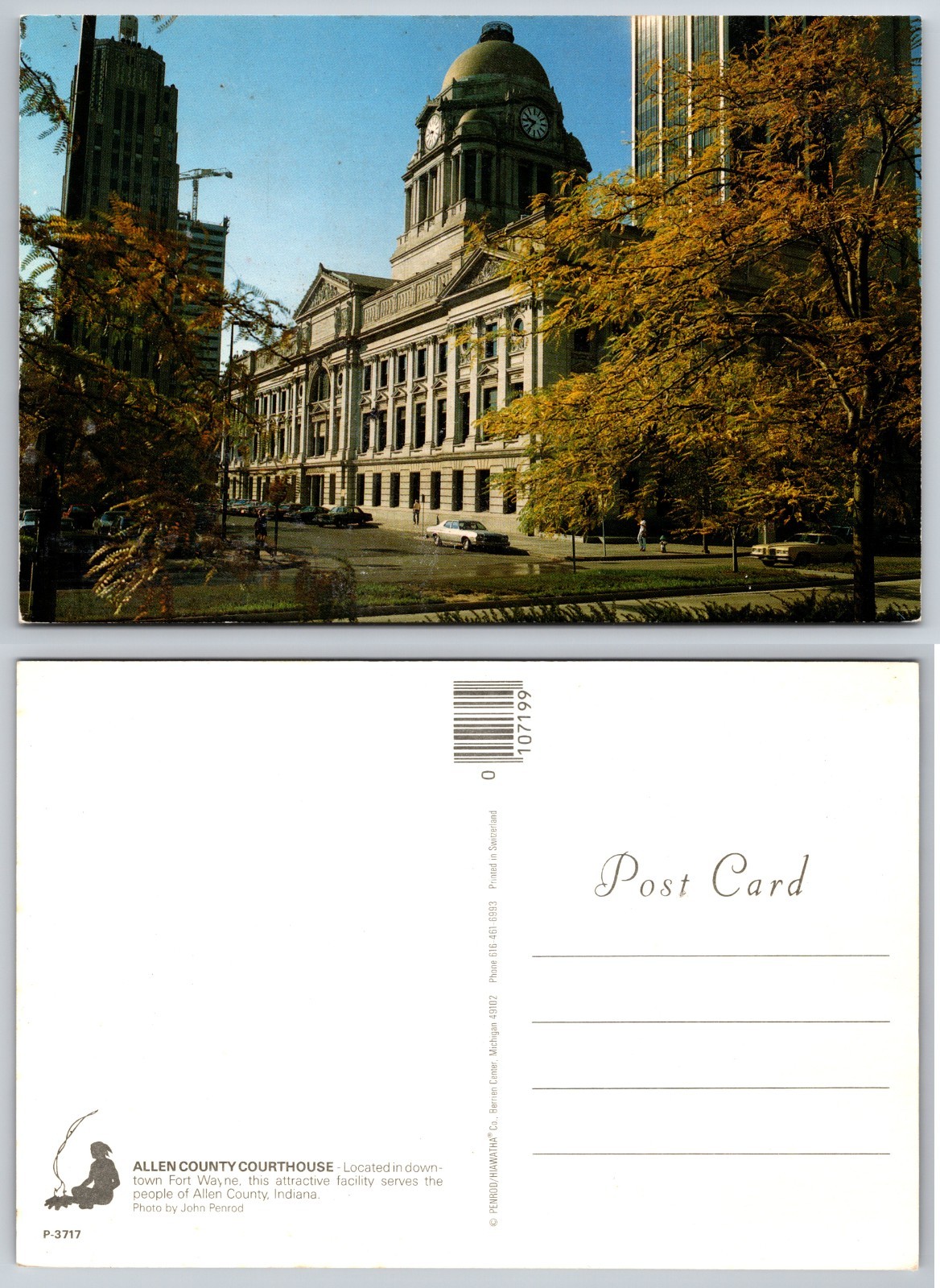 Continental Allen County Courthouse Postcard