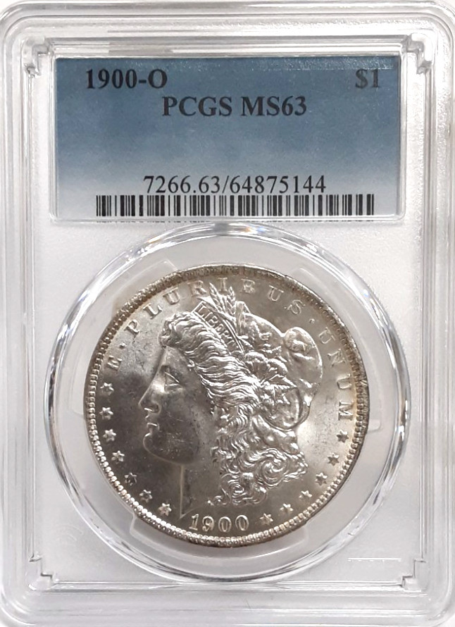 1900-O $1 Morgan Silver Dollar PCGS MS63 w/Reverse Toning (144)