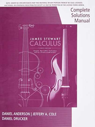 Complete Solutions Manual, Chapters 1-11 for - Paperback, by Stewart - Very Good
