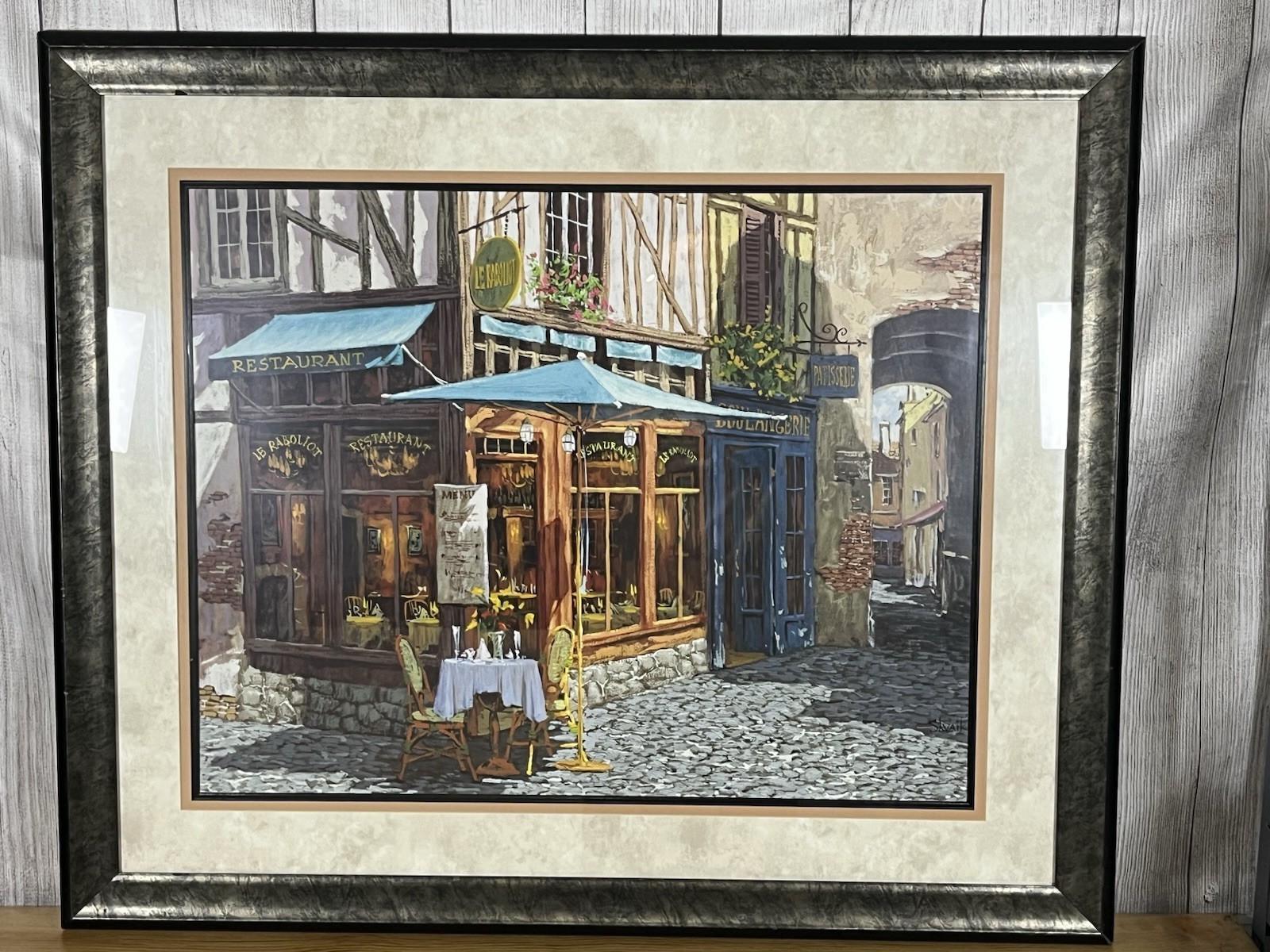 Rare Framed “Le Raboliot” By Artist Viktor Shvaiko. Double Matted Fine Art Print