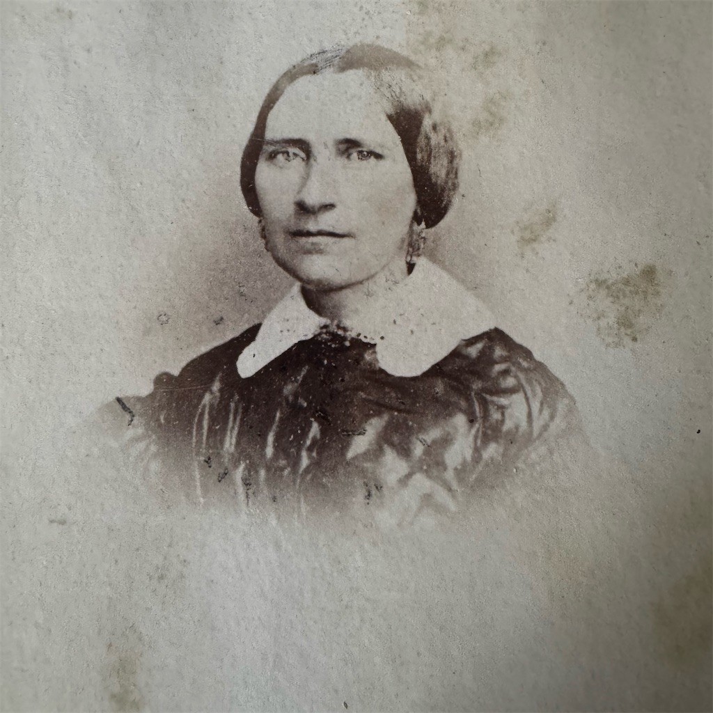 Antique Cabinet Card Photo Victorian Woman Perkinson New York ID\'d Named