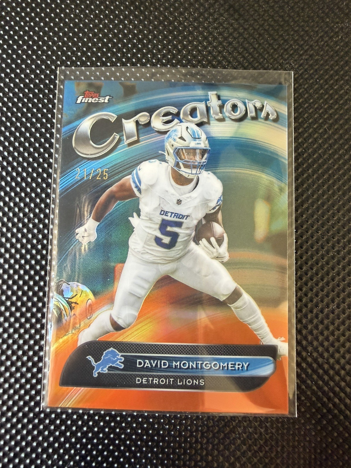 2025 FINEST DAVID MONTGOMERY CREATORS ORANGE REFRACTOR /25 #CR-10