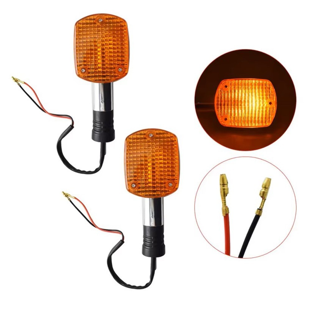Rear Turn Signals for Honda Magna VF750C VF700C VF1100C Amber Chrome Pair 12V