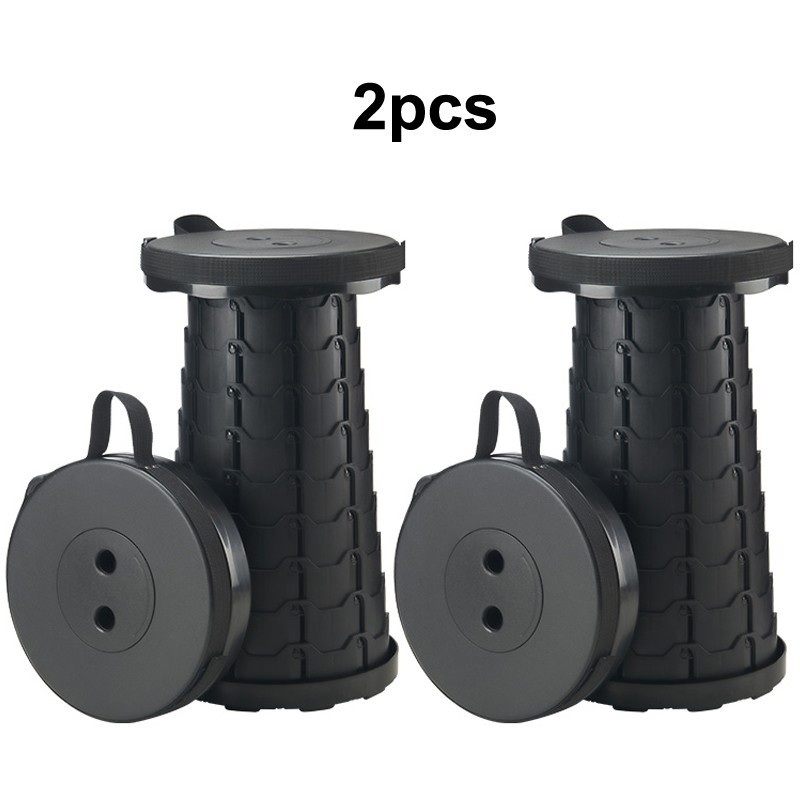 2PCS  Collapsible Stool Portable Camping Chair 400LBS Load Bearing Adult Outdoor
