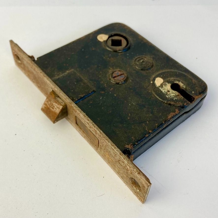 Antique Architectural Salvage Hardware Door Mortise Lock Vintage Cast Iron Antique Architectural Salvage Hardware Door Mortise Lock Vintage Cast Iron