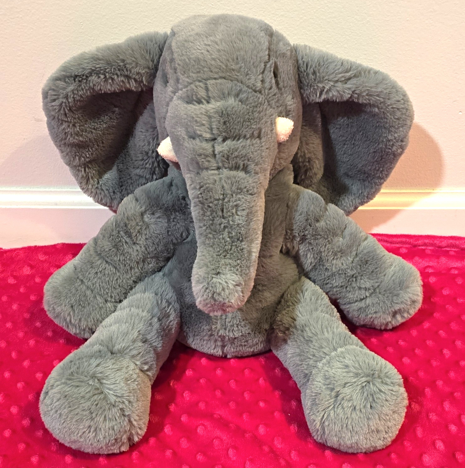 Animal Adventure Gray Elephant Plush Stuffed Animal Soft 2020 PA-13040