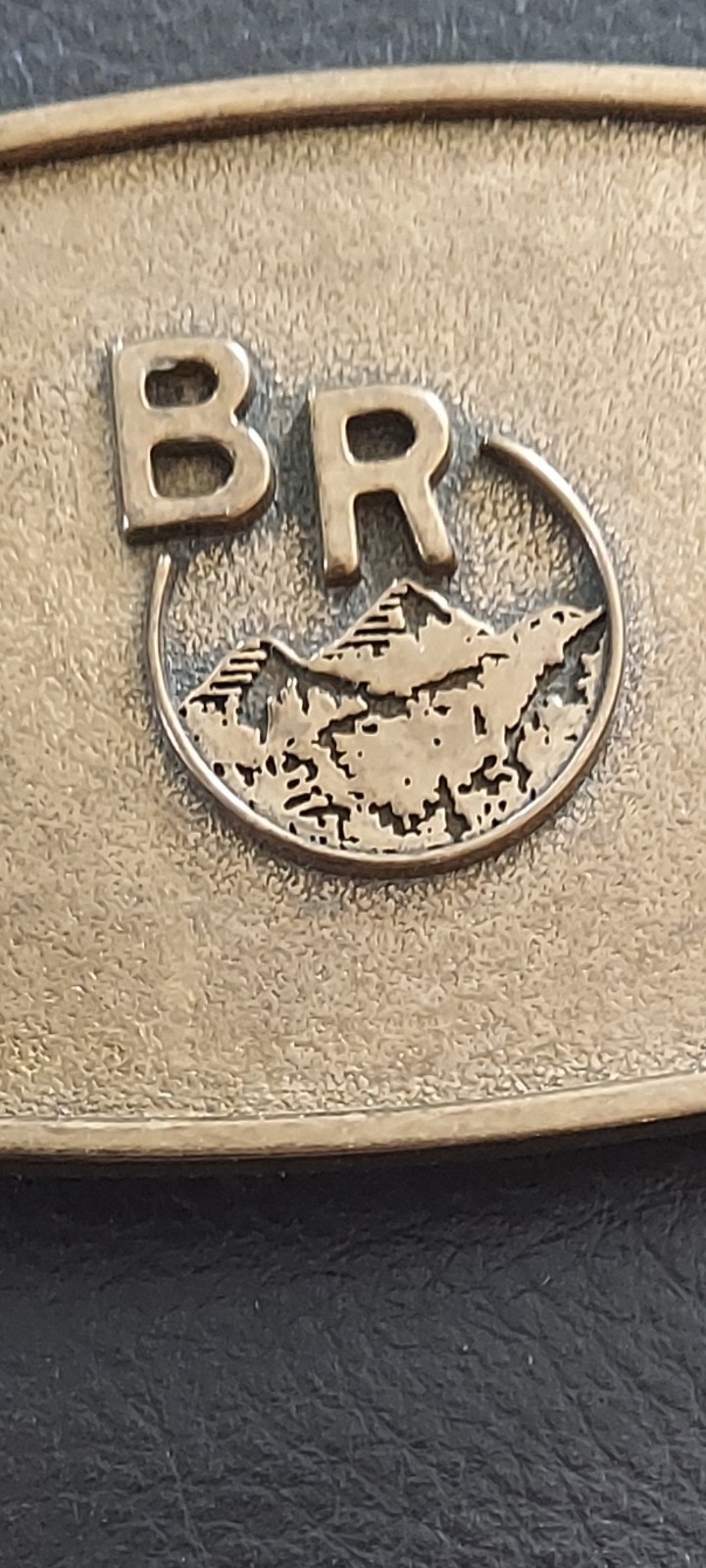 Vintage Oden Solid Brass Belt Buckle BR Made In NJ USA